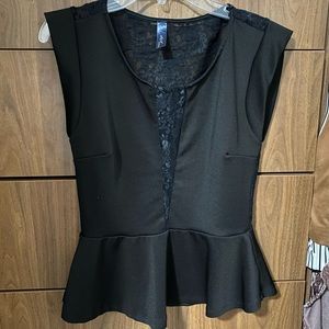 Lace Peplum Top